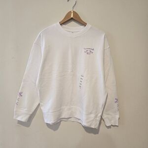 BNWOT Uniqlo Sanrio Cinnamoroll Ribbon Balletcore coquette White Sweatsh…